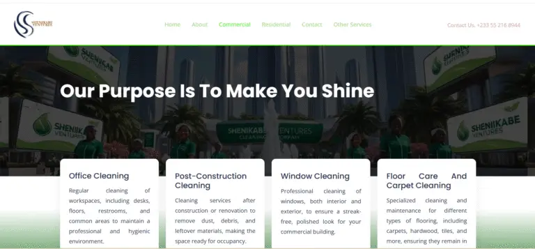 sample webite for a client .